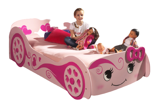 Artisan Single Pink Love Car Bed