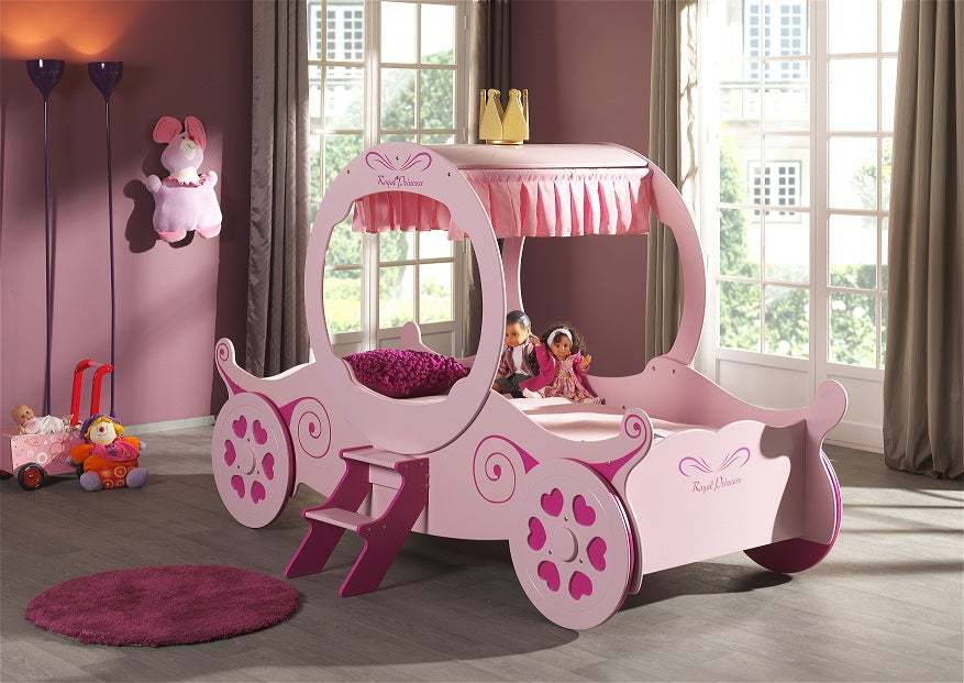 Artisan Single Pink Princess Carriage Bed