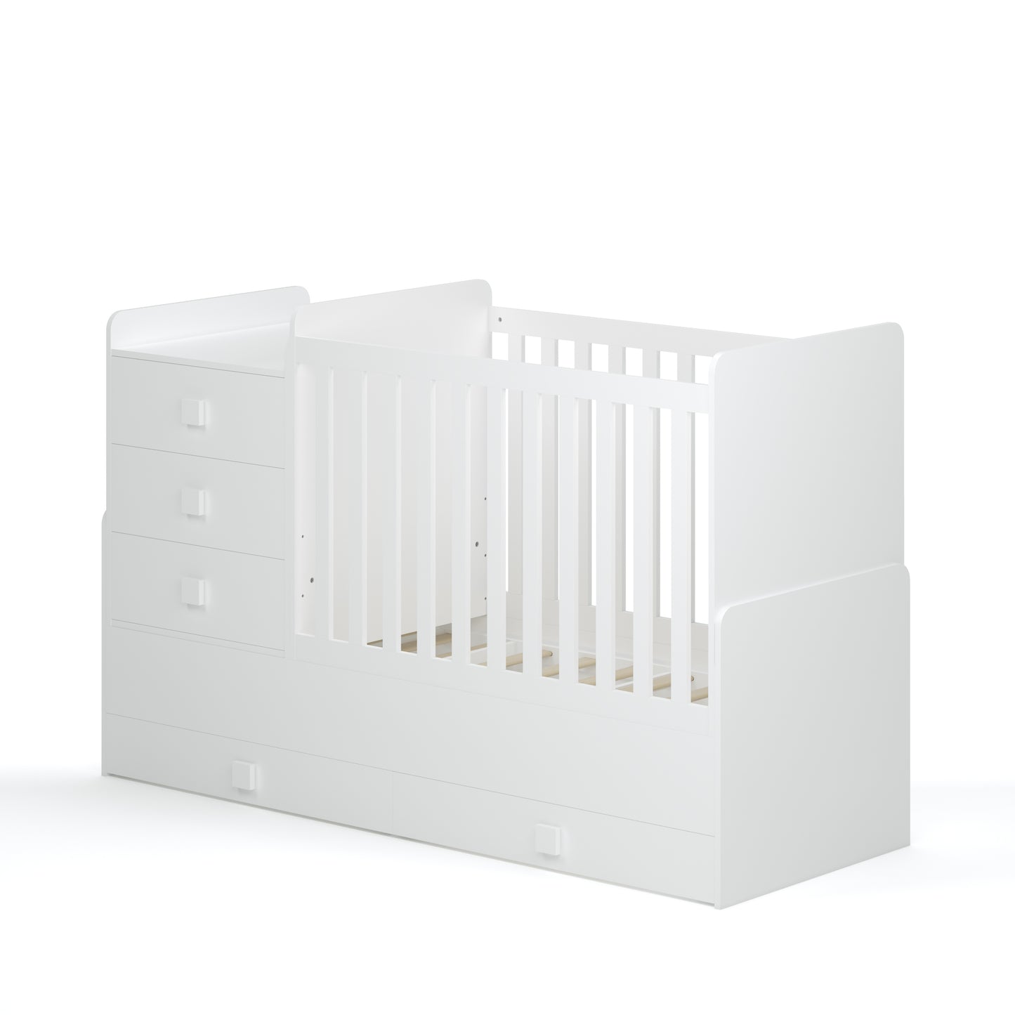 Kudl Combi 4 in 1 Cot Bed - White