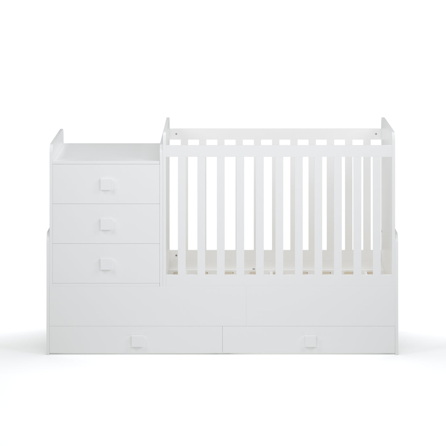 Kudl Combi 4 in 1 Cot Bed - White