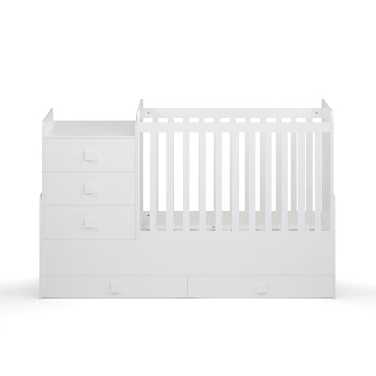 Kudl Combi 4 in 1 Cot Bed - White