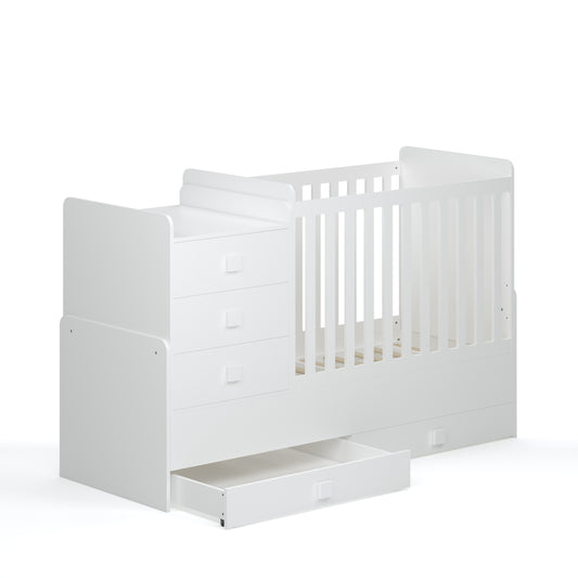 Kudl Combi 4 in 1 Cot Bed - White