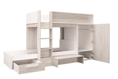 Trasman Tordera Reversible Bunk Bed with Wardrobe and Storage