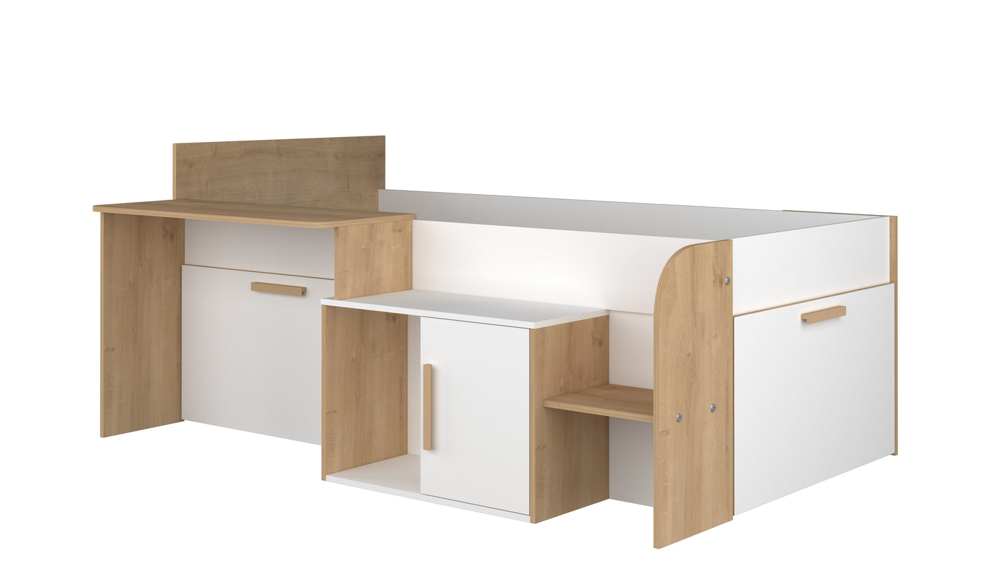 Trasman Sacha Mid Sleeper with Desk and Storage