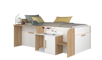 Trasman Sacha Mid Sleeper with Desk and Storage