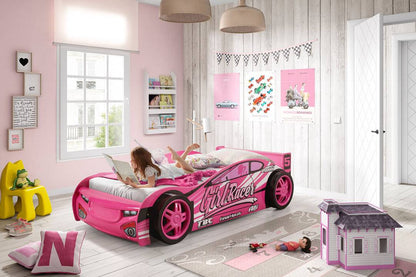 Artisan Single Pink Sports Car Racer Bed