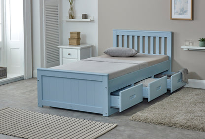 Amani Mission Bed Blue Single