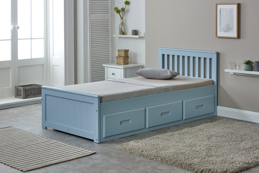 Amani Mission Bed Blue Single