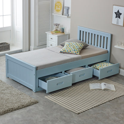 Amani Mission Bed Blue Single