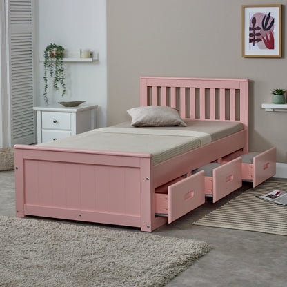 Amani Mission Bed Pink Single