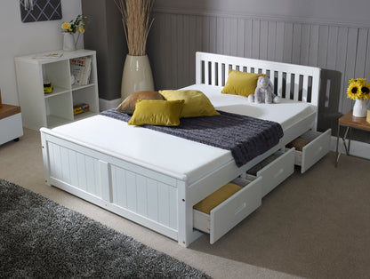 Amani Mission Bed White Small Double