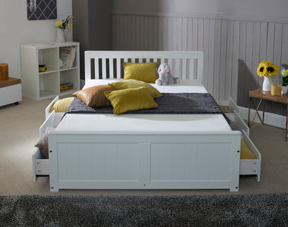 Amani Mission Bed White Small Double