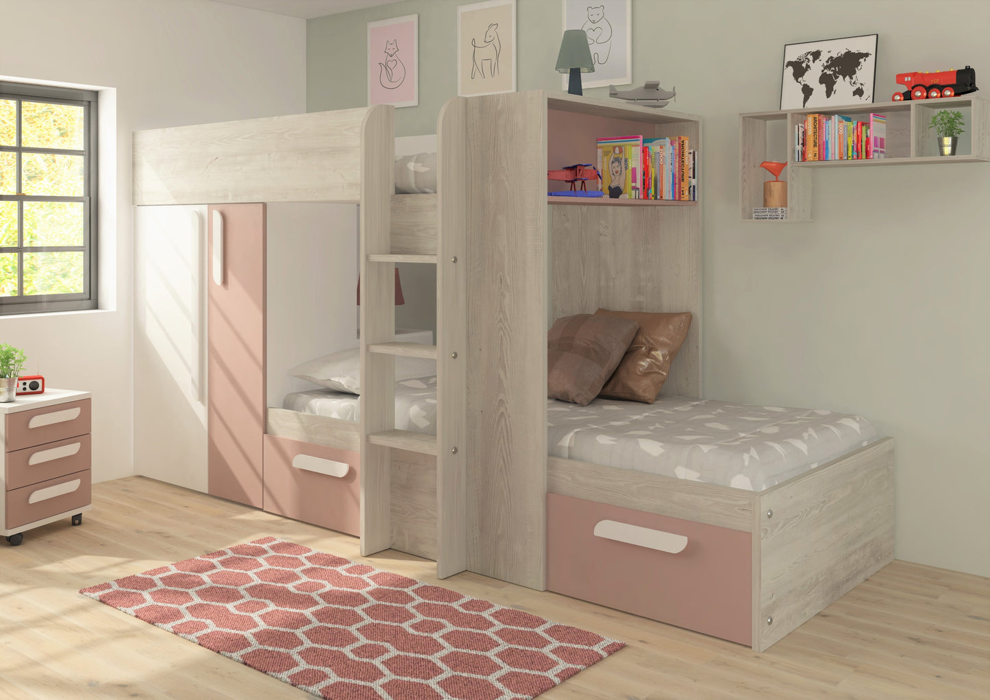 Trasman Barca Bunk Bed with Storage and Wardrobe