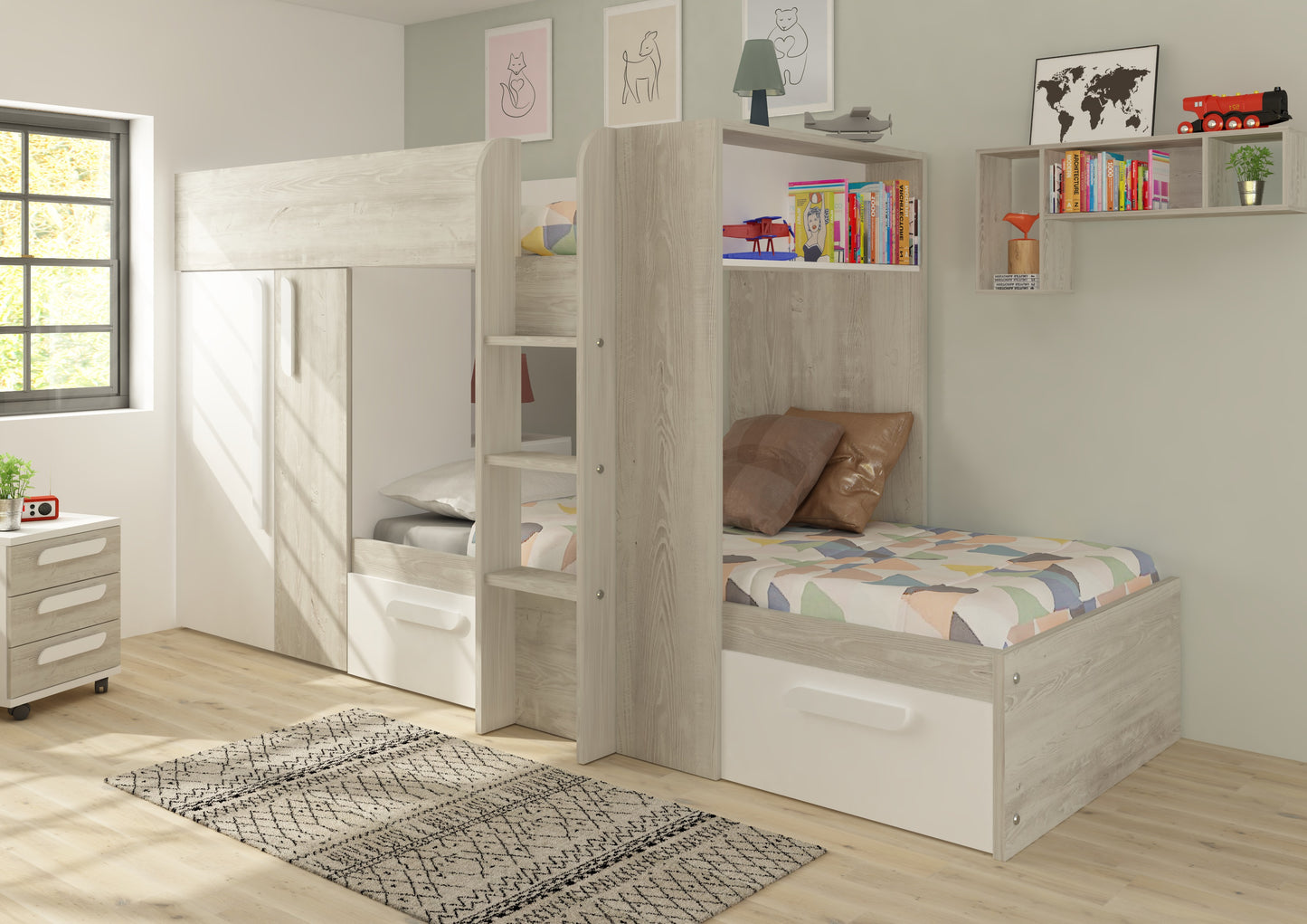 Trasman Barca Bunk Bed with Storage and Wardrobe