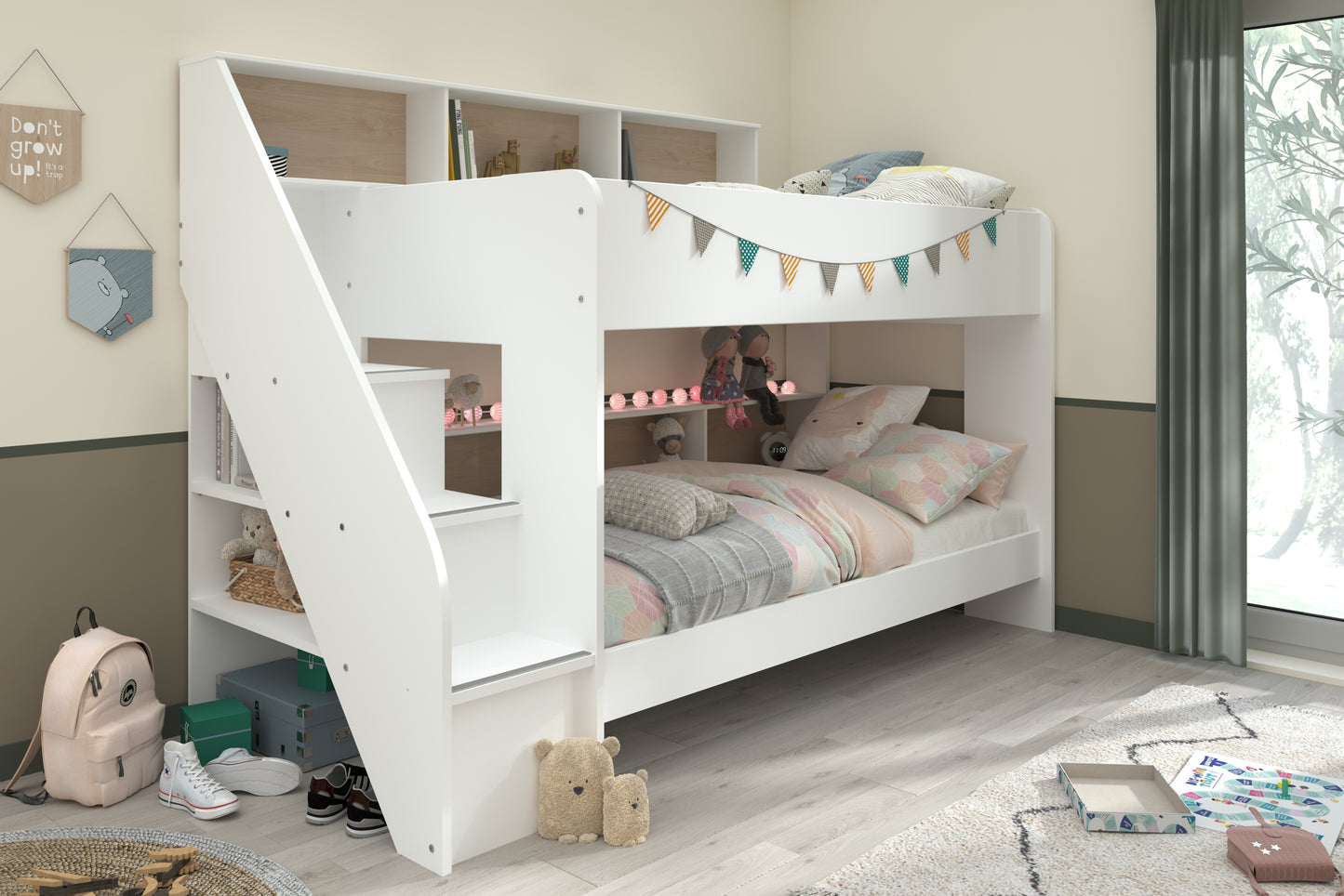 Parisot Bibliobed Staircase Bunk Bed with Storage