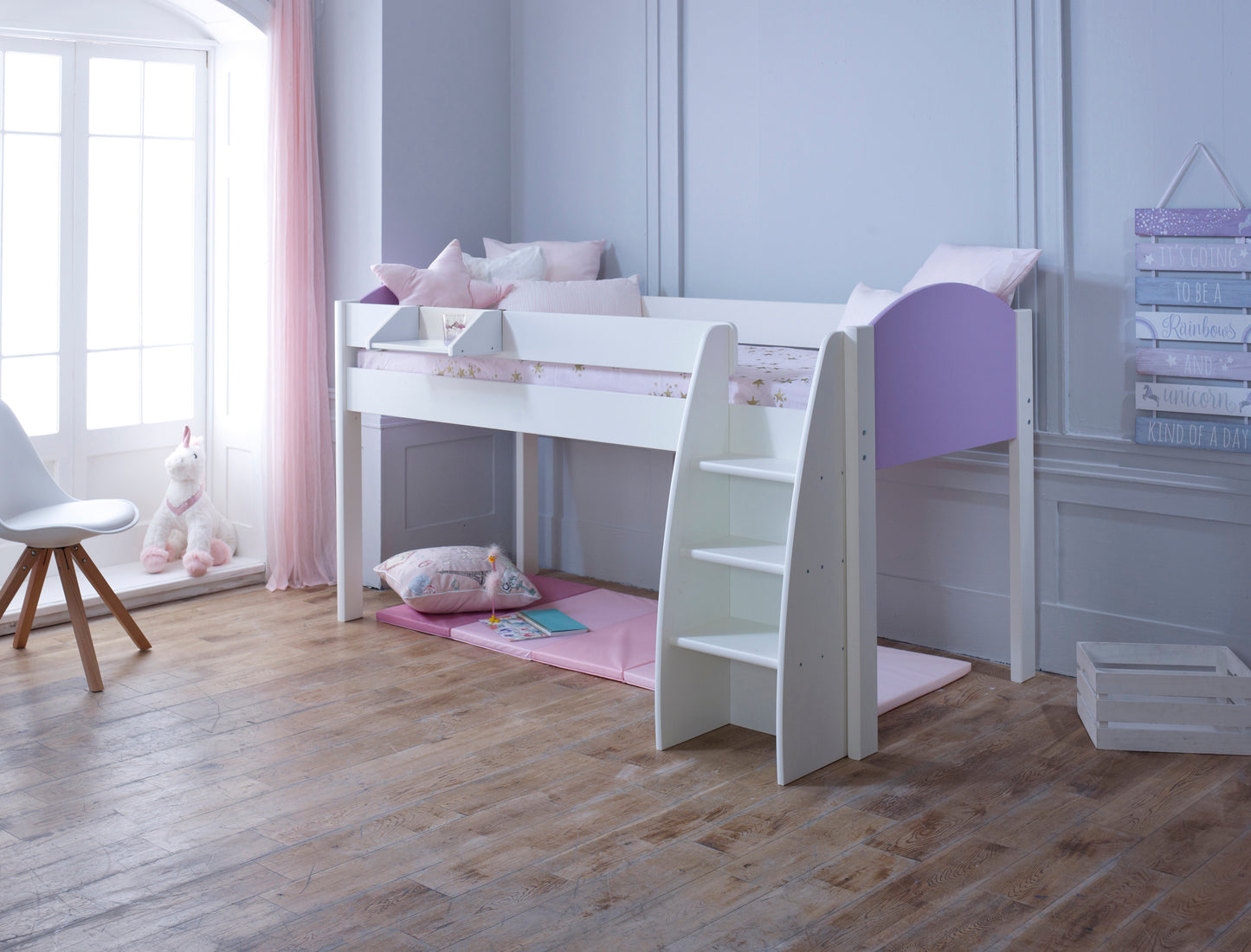 Kids Avenue Eli Mid Sleeper with Shelving