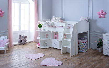 Kids Avenue Eli Mid Sleeper with Cube Storage and Desk