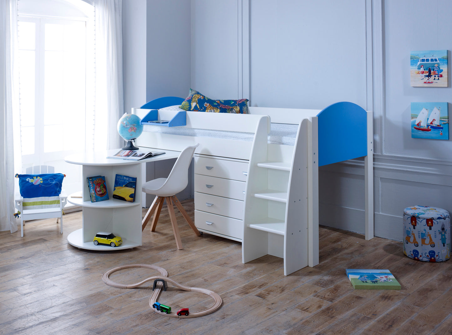 Kids Avenue Eli Mid Sleeper with Draw Storage and Desk