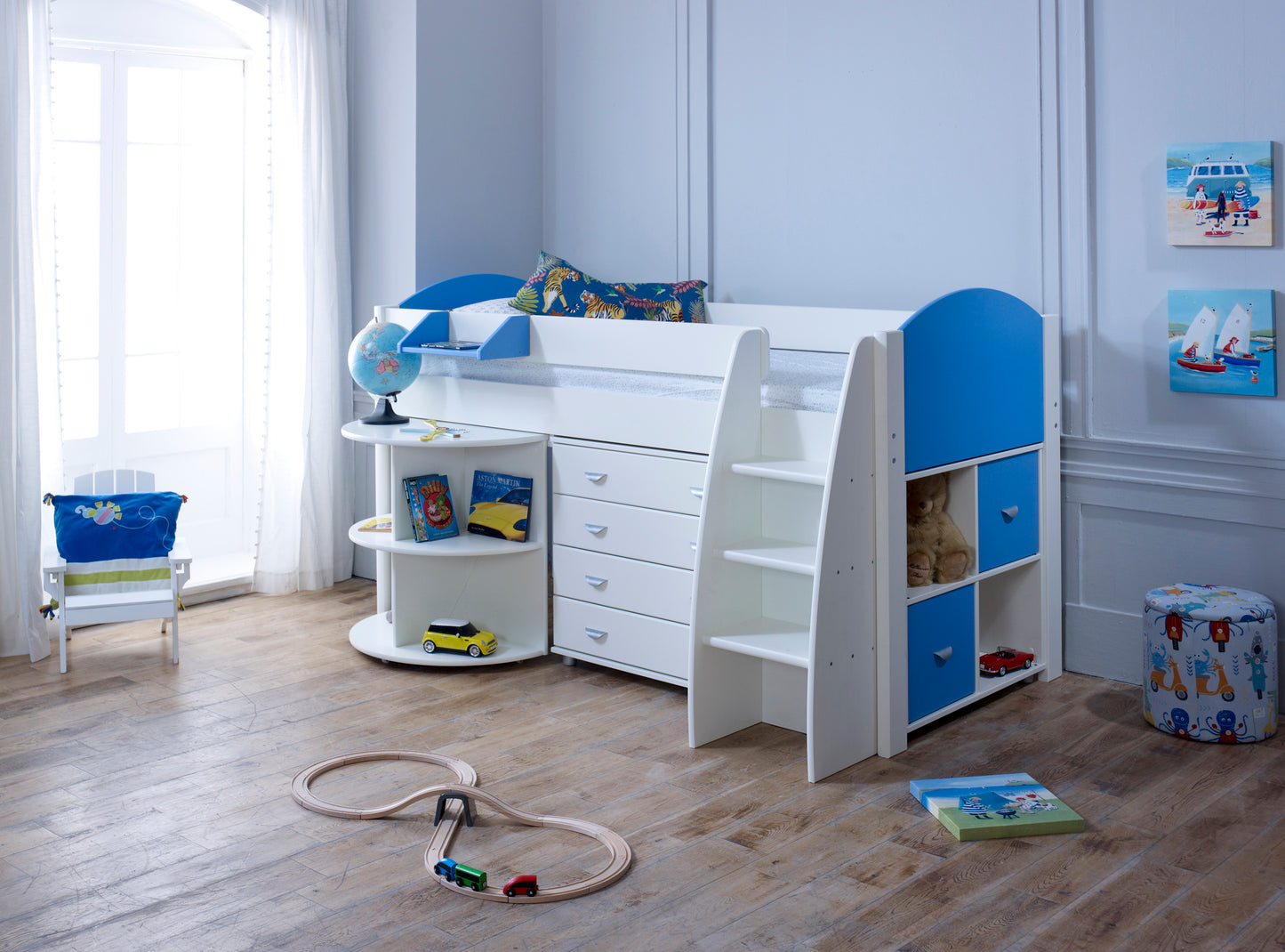 Kids Avenue Eli Mid Sleeper Full Storage Set