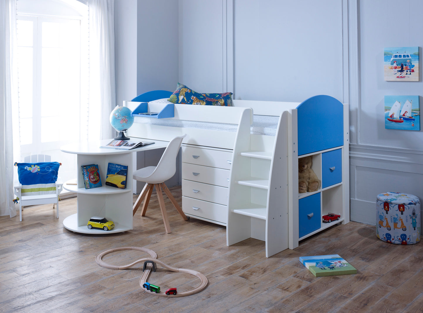 Kids Avenue Eli Mid Sleeper Full Storage Set