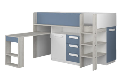 Trasman Girona Mid Sleeper with Desk and Storage