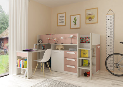 Trasman Girona Mid Sleeper with Desk and Storage