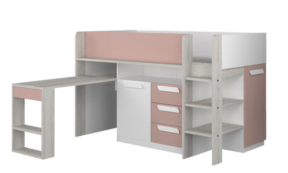 Trasman Girona Mid Sleeper with Desk and Storage