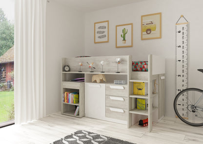 Trasman Girona Mid Sleeper with Desk and Storage