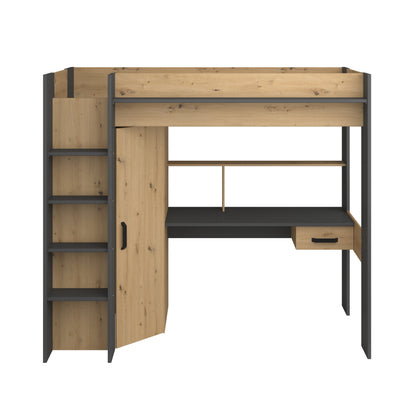 Parisot Grayson High Sleeper with Desk and Wardrobe