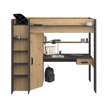 Parisot Grayson High Sleeper with Desk and Wardrobe