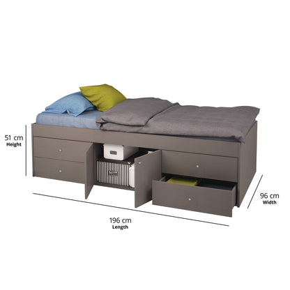 Kidsaw Multi Drawer Single Cabin Bed