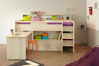 Parisot Kurt Mid Sleeper with Desk and Storage