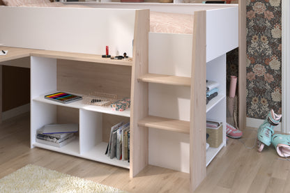 Parisot Lucas Mid Sleeper with Desk and Storage