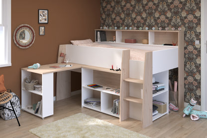 Parisot Lucas Mid Sleeper with Desk and Storage