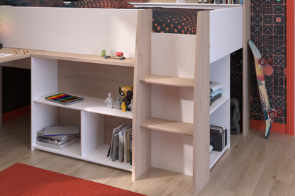 Parisot Lucas Mid Sleeper with Desk and Storage