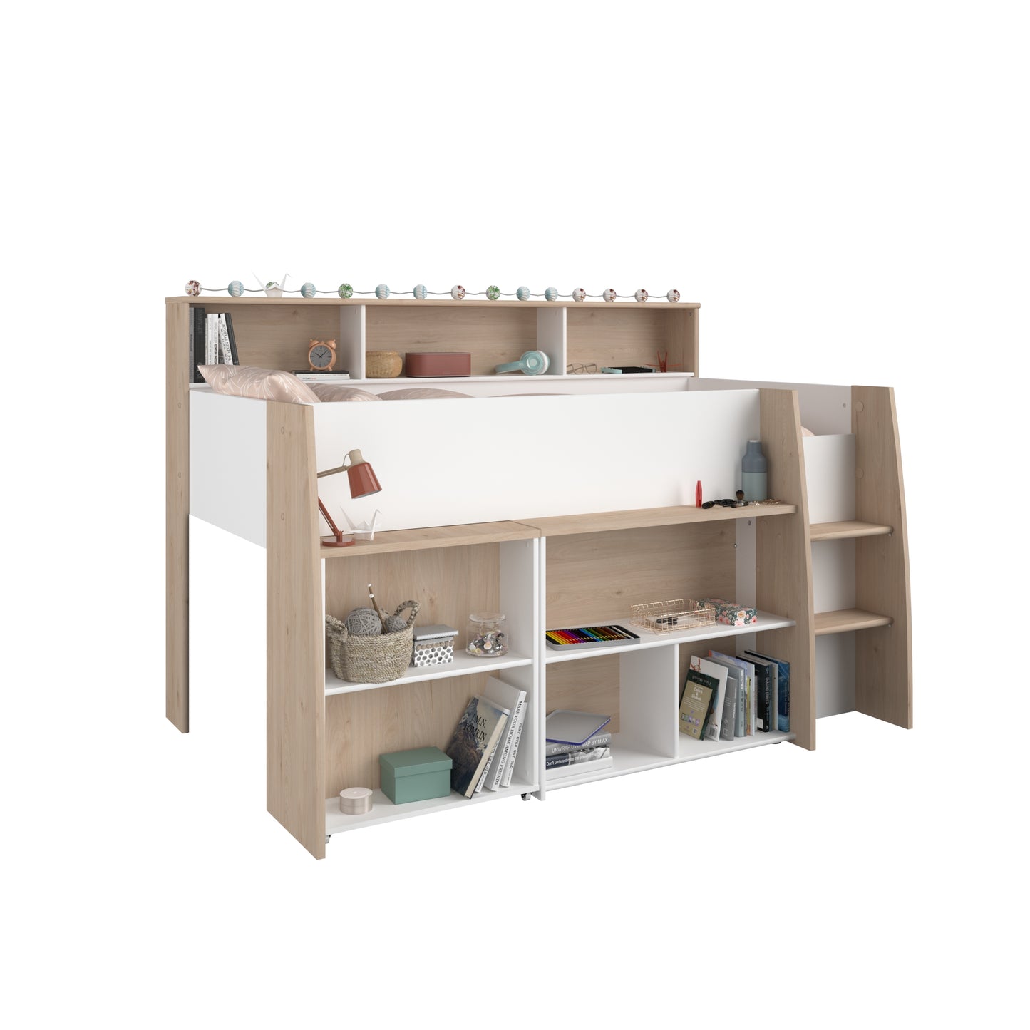 Parisot Lucas Mid Sleeper with Desk and Storage