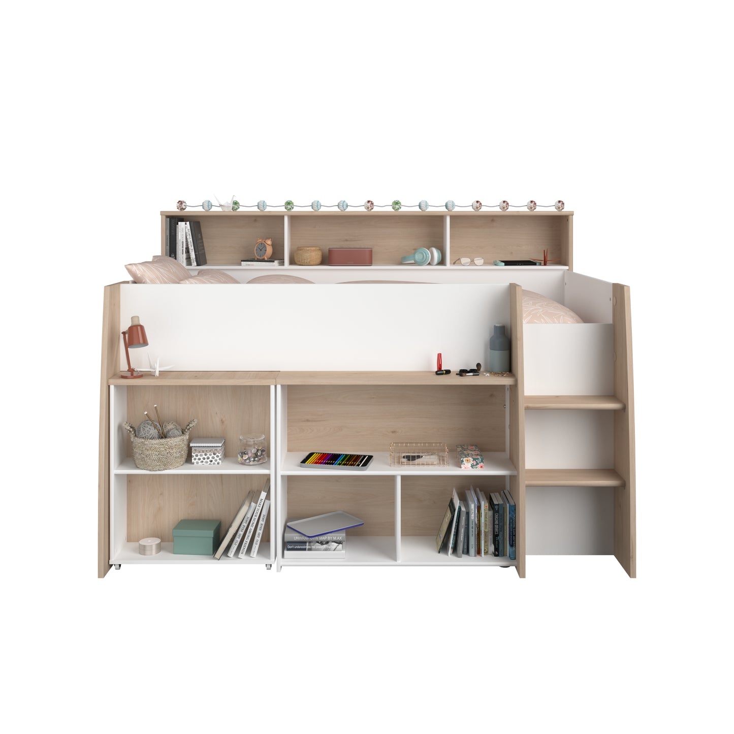 Parisot Lucas Mid Sleeper with Desk and Storage