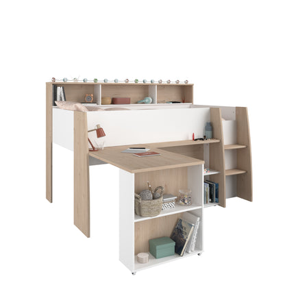 Parisot Lucas Mid Sleeper with Desk and Storage