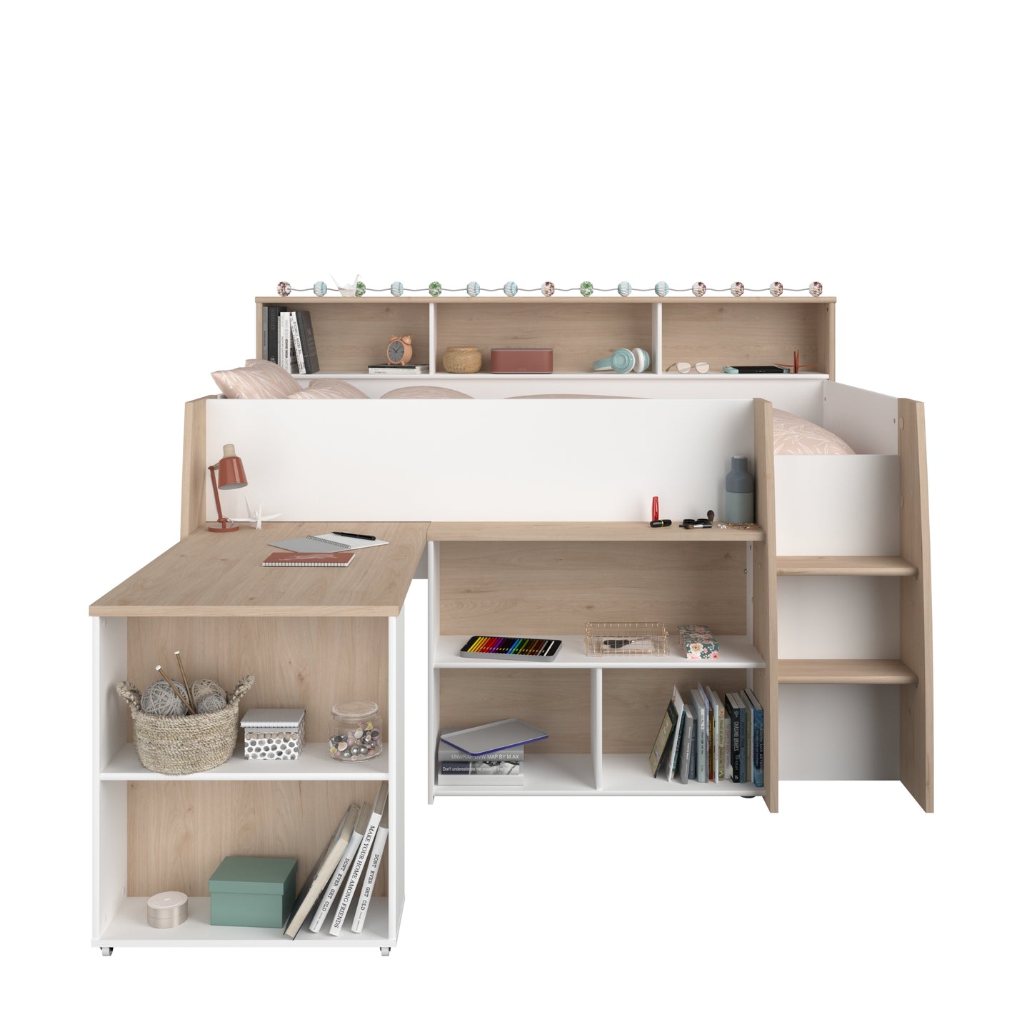 Parisot Lucas Mid Sleeper with Desk and Storage