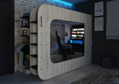 Trasman Loftpod Solo 3 Gaming Bed with Desk and Storage