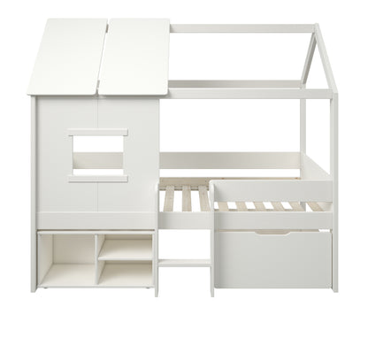 Kids Avenue Mini Playhouse Bed with Storage