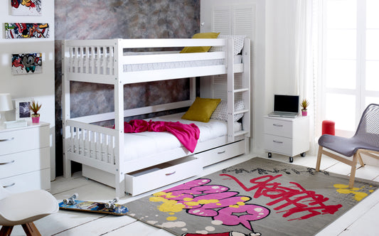 Thuka Nordic Slatted Ends Bunk Bed with Underbed Drawers