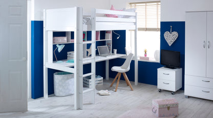 Thuka Nordic High Sleeper with Desk and Shelving