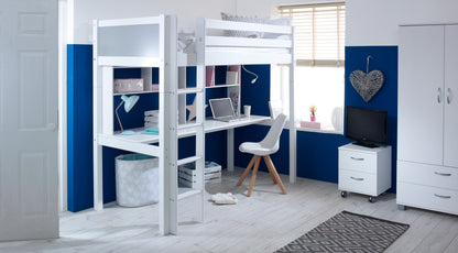 Thuka Nordic High Sleeper with Desk and Shelving