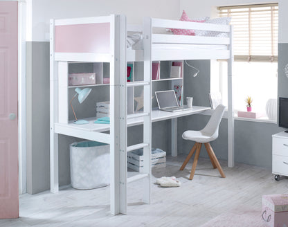 Thuka Nordic High Sleeper with Desk and Shelving