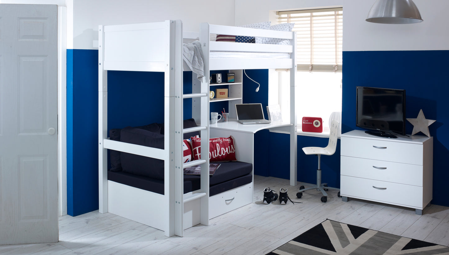 Thuka Nordic High Sleeper with Futon and Desk