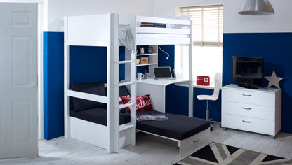 Thuka Nordic High Sleeper with Futon and Desk