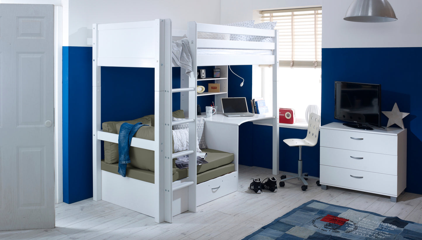 Thuka Nordic High Sleeper with Futon and Desk