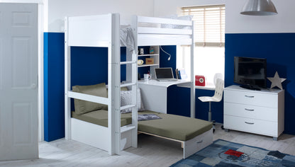 Thuka Nordic High Sleeper with Futon and Desk