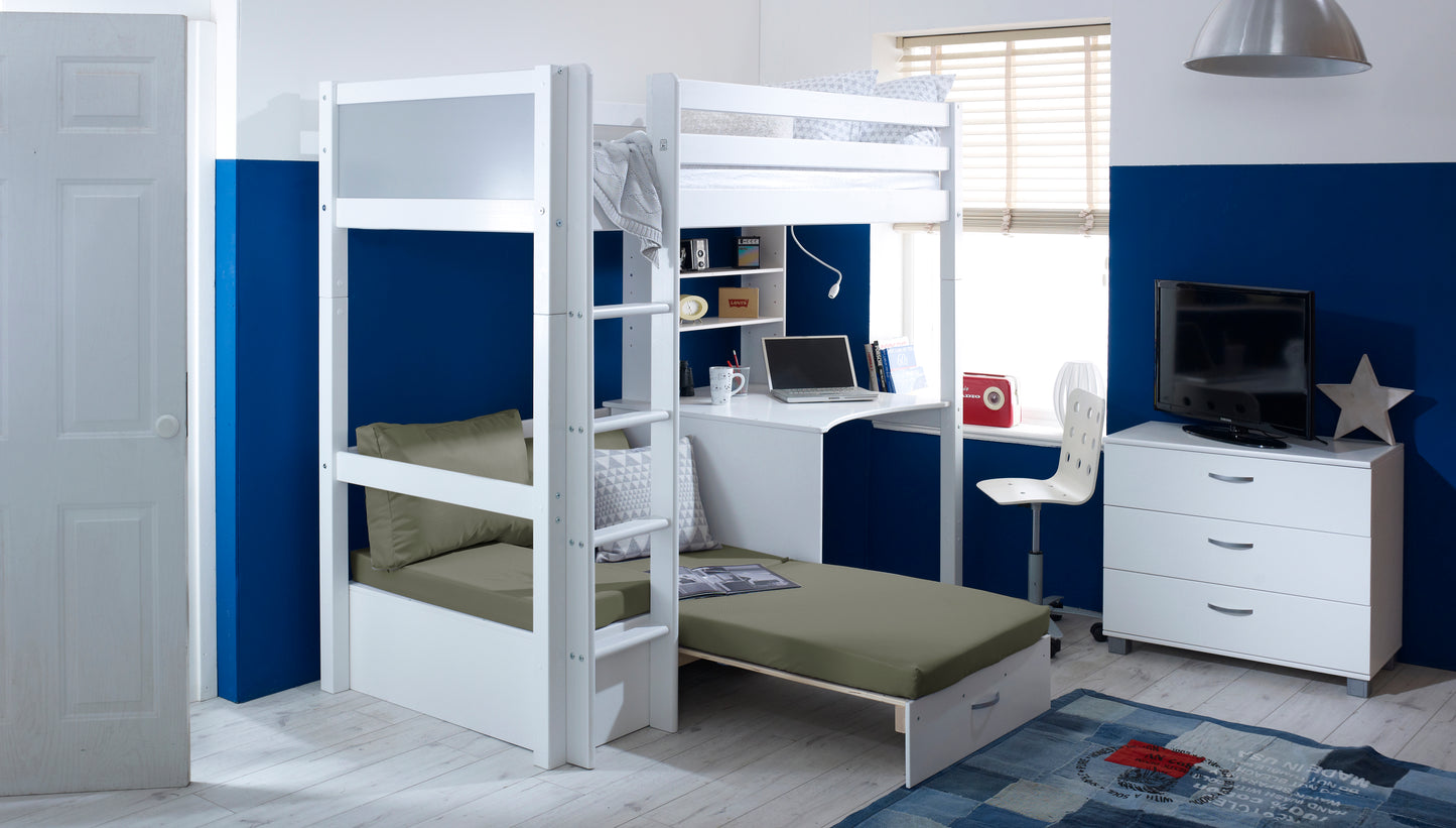 Thuka Nordic High Sleeper with Futon and Desk